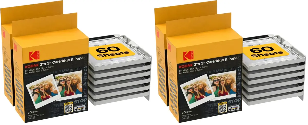 KODAK 4PASS 3x3” Cartridge Refill | 120 Sheets, Waterproof & Fading Resistant - main product image