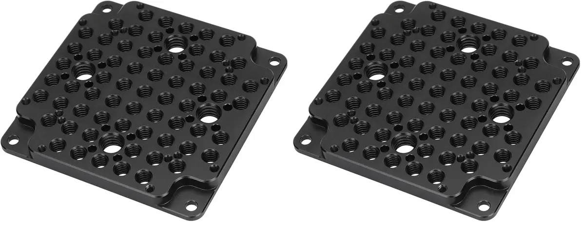 CAMVATE Cheese Mounting Plate Compatible with Standard 75mm VESA Mount (Pack of 2) | Aluminum Support for Camera & Monitor - main product image