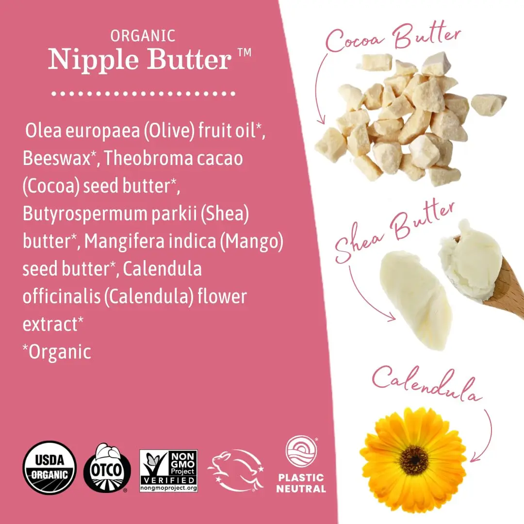 Earth Mama Nipple Butter & Diaper Balm Bundle | Organic Nipple Cream & Skin Salve for Breastfeeding & Postpartum | 8 fl oz (237ml) | Certified Organic by Oregon Tilth - view 9