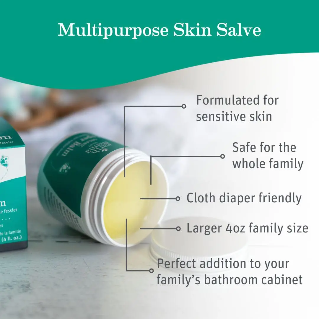 Earth Mama Nipple Butter & Diaper Balm Bundle | Organic Nipple Cream & Skin Salve for Breastfeeding & Postpartum | 8 fl oz (237ml) | Certified Organic by Oregon Tilth - view 3