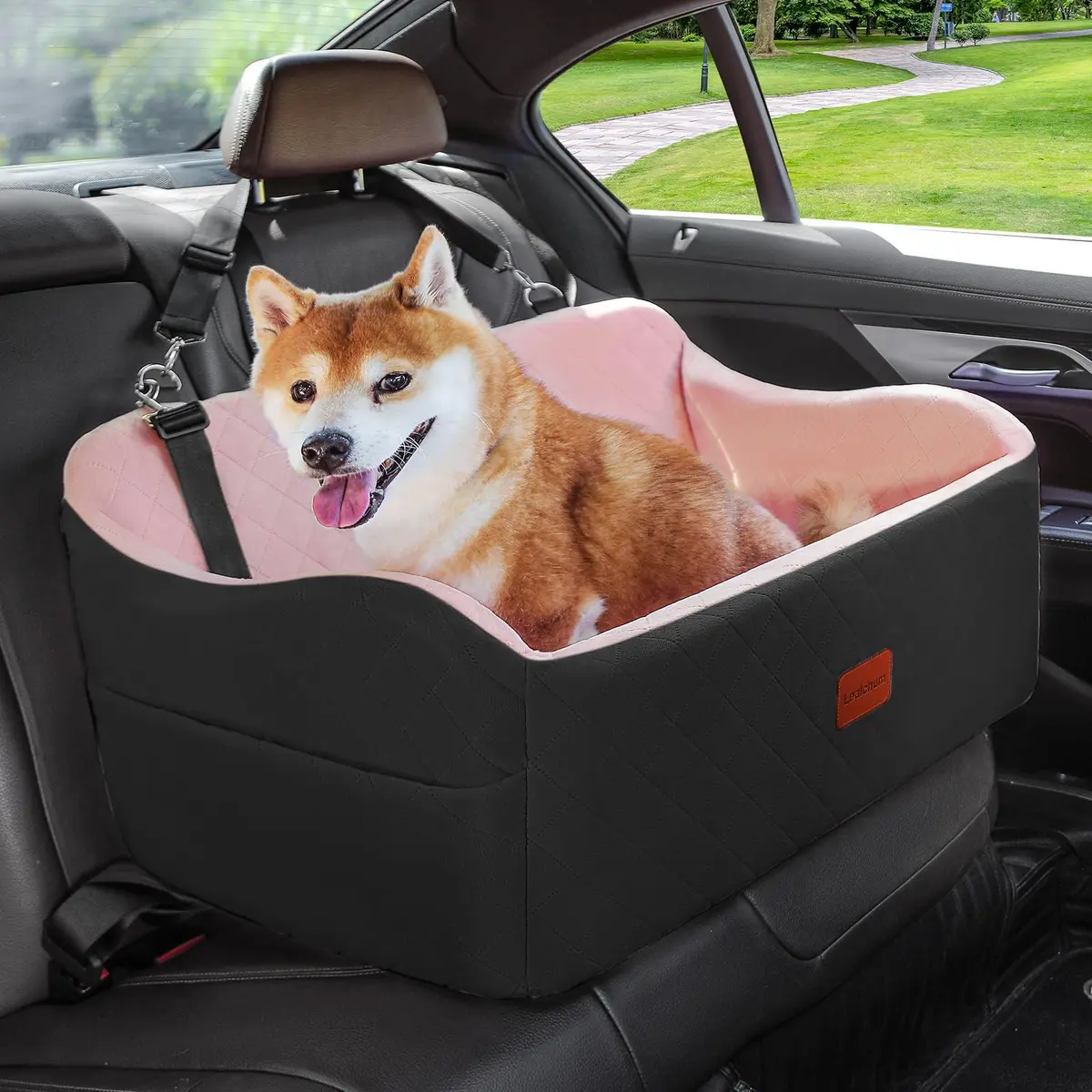 Lealchum Dog Car Seat for Medium/Large Dogs | Washable, Removable & Safe (Large) - main product image