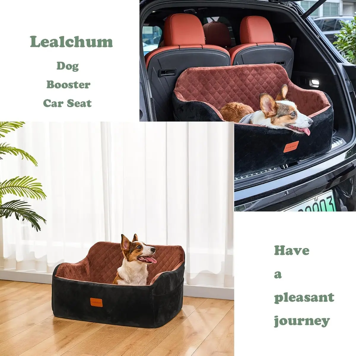 Lealchum Dog Car Seat for Medium/Large Dogs | Washable, Removable & Safe (Large) - view 6