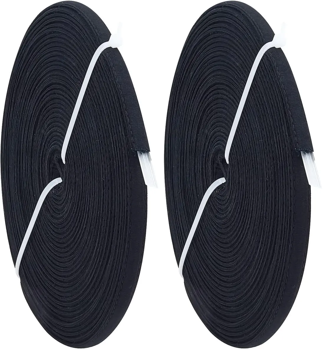 PH PandaHall Cotton Covered Boning 10mm (0.4") Wide, 11m (12 Yards) Black | Flexible Support for Garments - main product image