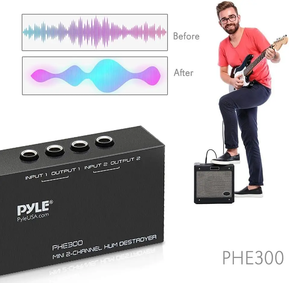 Pyle 2 Channel Passive Audio Interface with 1/4 Inch TRS Ports | USB Audio Interface for Recording Guitar - view 14