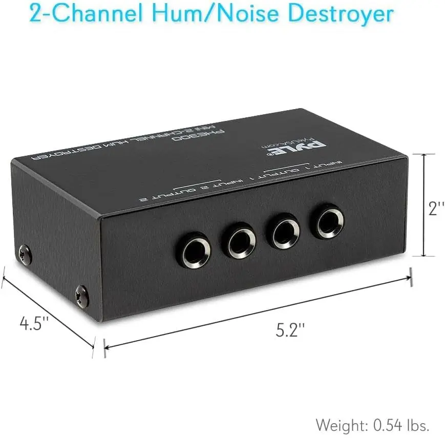 Pyle 2 Channel Passive Audio Interface with 1/4 Inch TRS Ports | USB Audio Interface for Recording Guitar - view 4