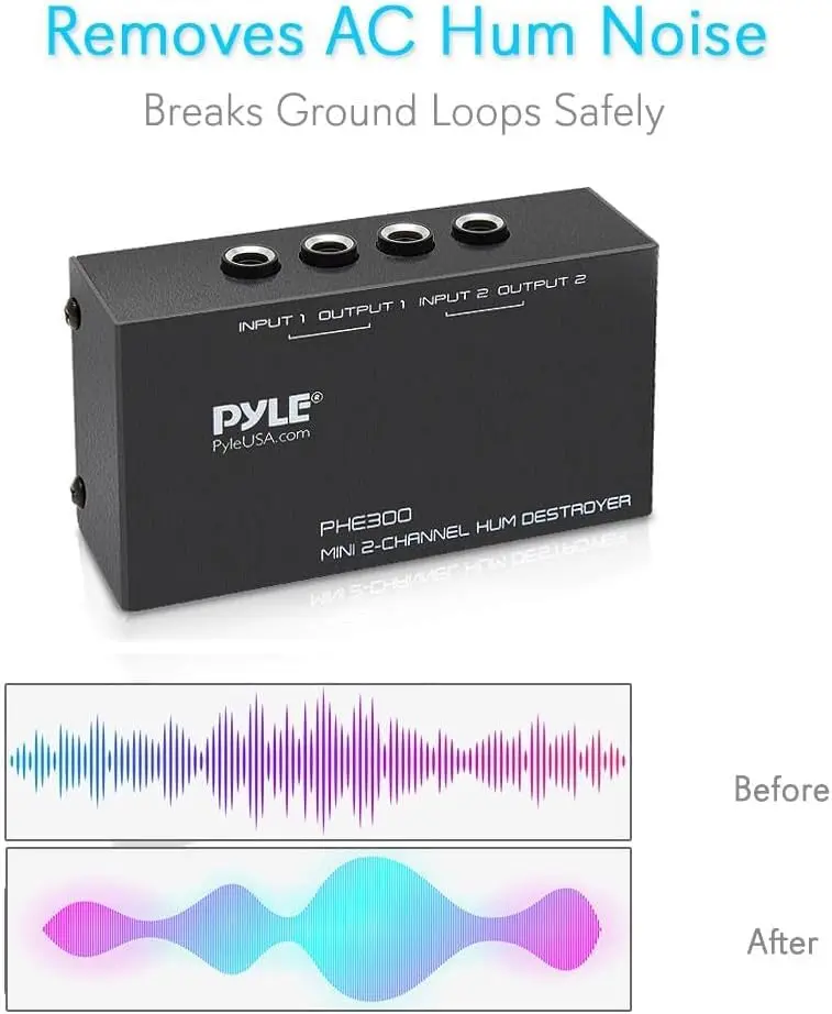 Pyle 2 Channel Passive Audio Interface with 1/4 Inch TRS Ports | USB Audio Interface for Recording Guitar - view 5