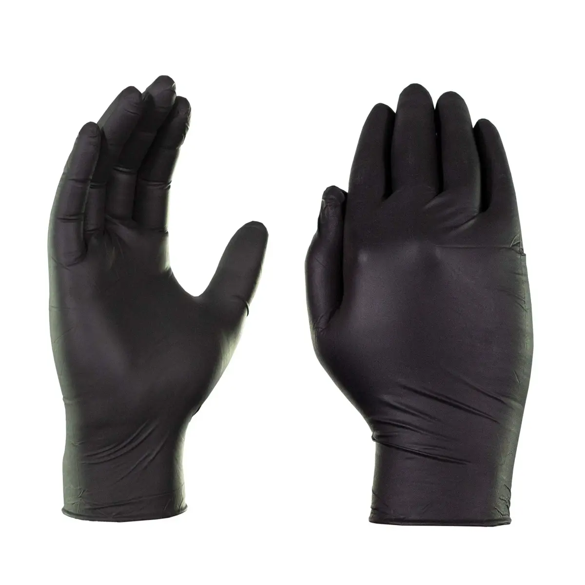 AMMEX Black Nitrile Exam Gloves, X-Large, 1 Box of 100, 3 Mil, Latex-Free, Powder-Free - view 2