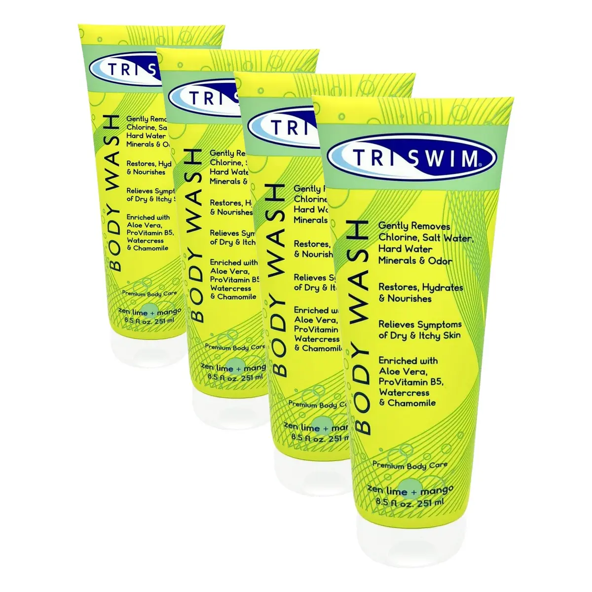 TRISWIM Chlorine Removal Body Wash 34 fl oz (1.0 L) | Removes Chlorine, Bromine, Minerals & Saltwater | Hydrates Dry Skin | For Swimmers & Athletes - main product image