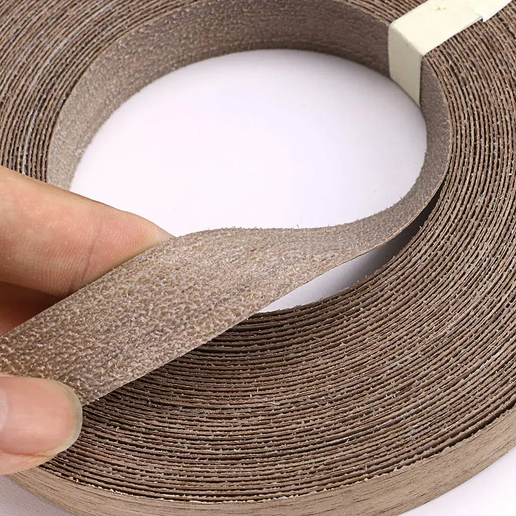 Skelang Walnut Wood Veneer Edge Banding 2 Rolls | 1.9cm x 15.24m (3/4" x 50') Preglued Iron-on Wood Tape - view 4