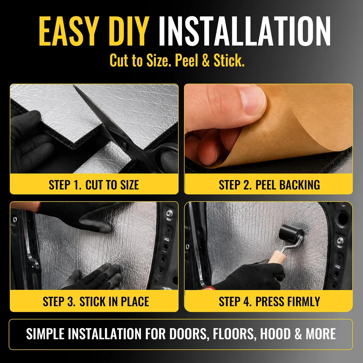 uxcell Sound Deadening Insulation Mat 10mm 6.5sqft (Pack of 2) | Reduces Car Noise & Heat - view 4
