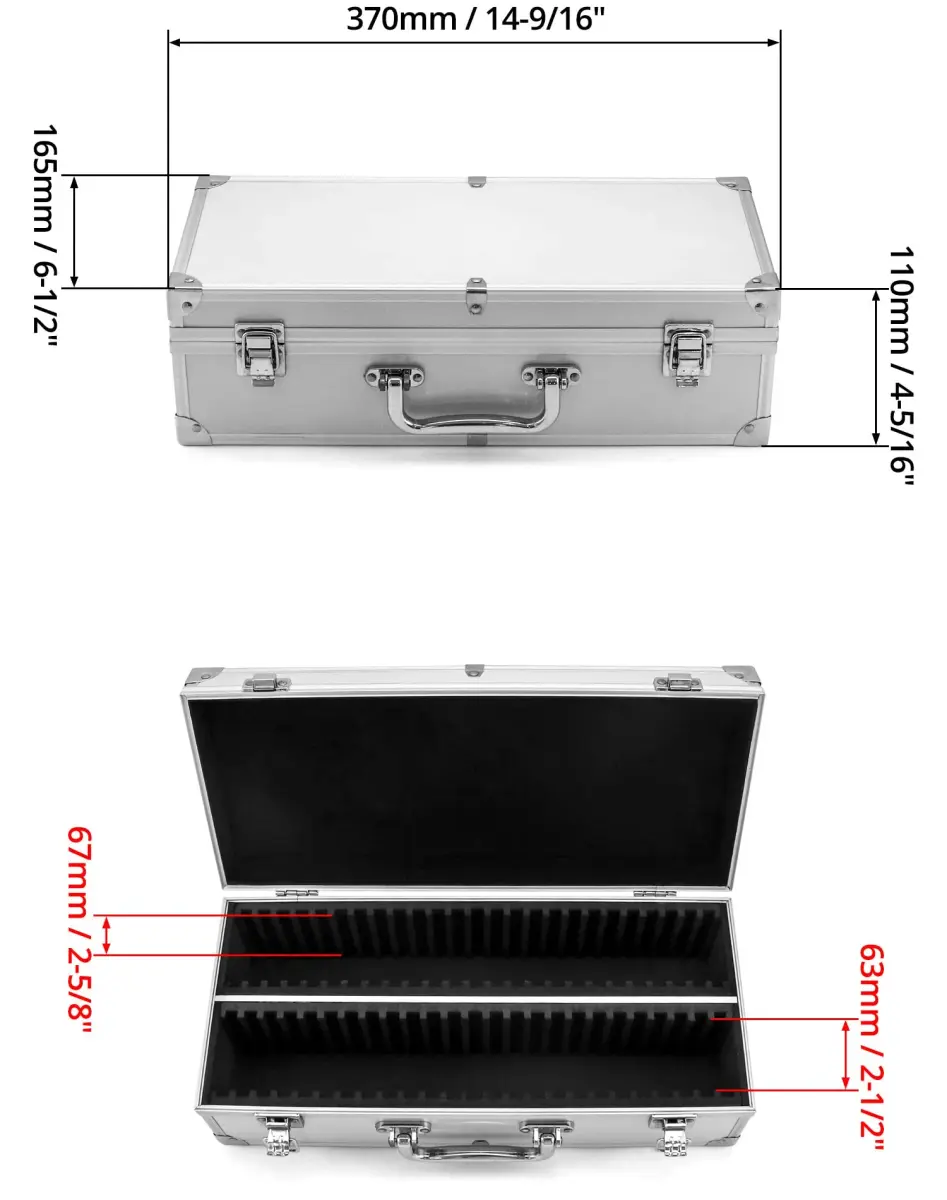 QWORK Aluminum Coin Case Holder with 50 Slots for PCGS/NGC Slabs, 3 Pack | Modern Style - view 2