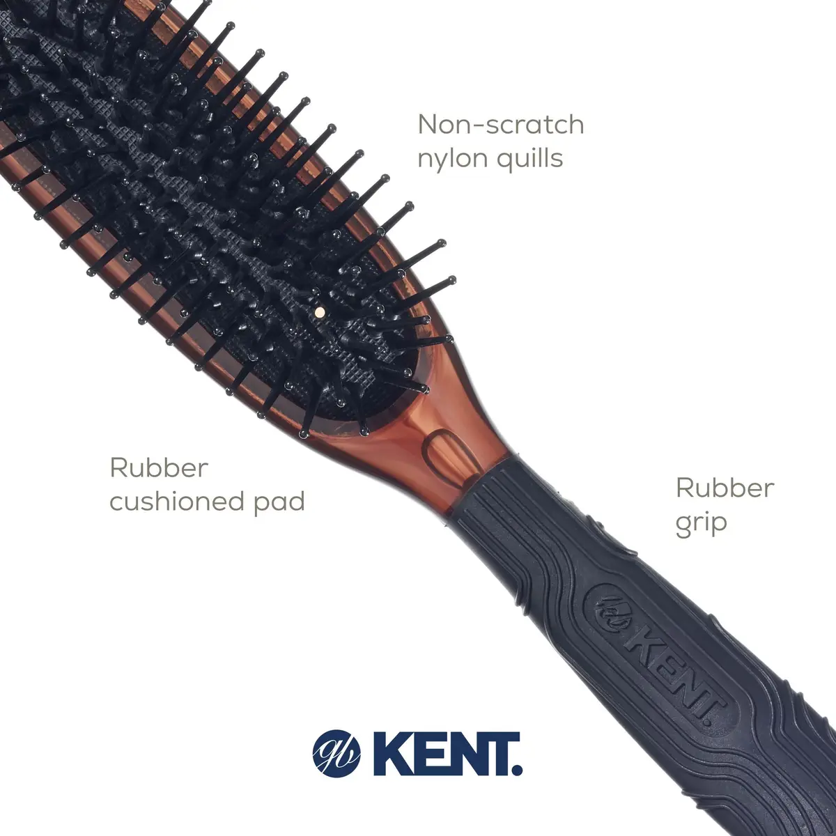 Kent HeadHog Detangler Brush Pack of 3 | Anti-Static Rounded Nylon Bristles for All Hair Types - view 5