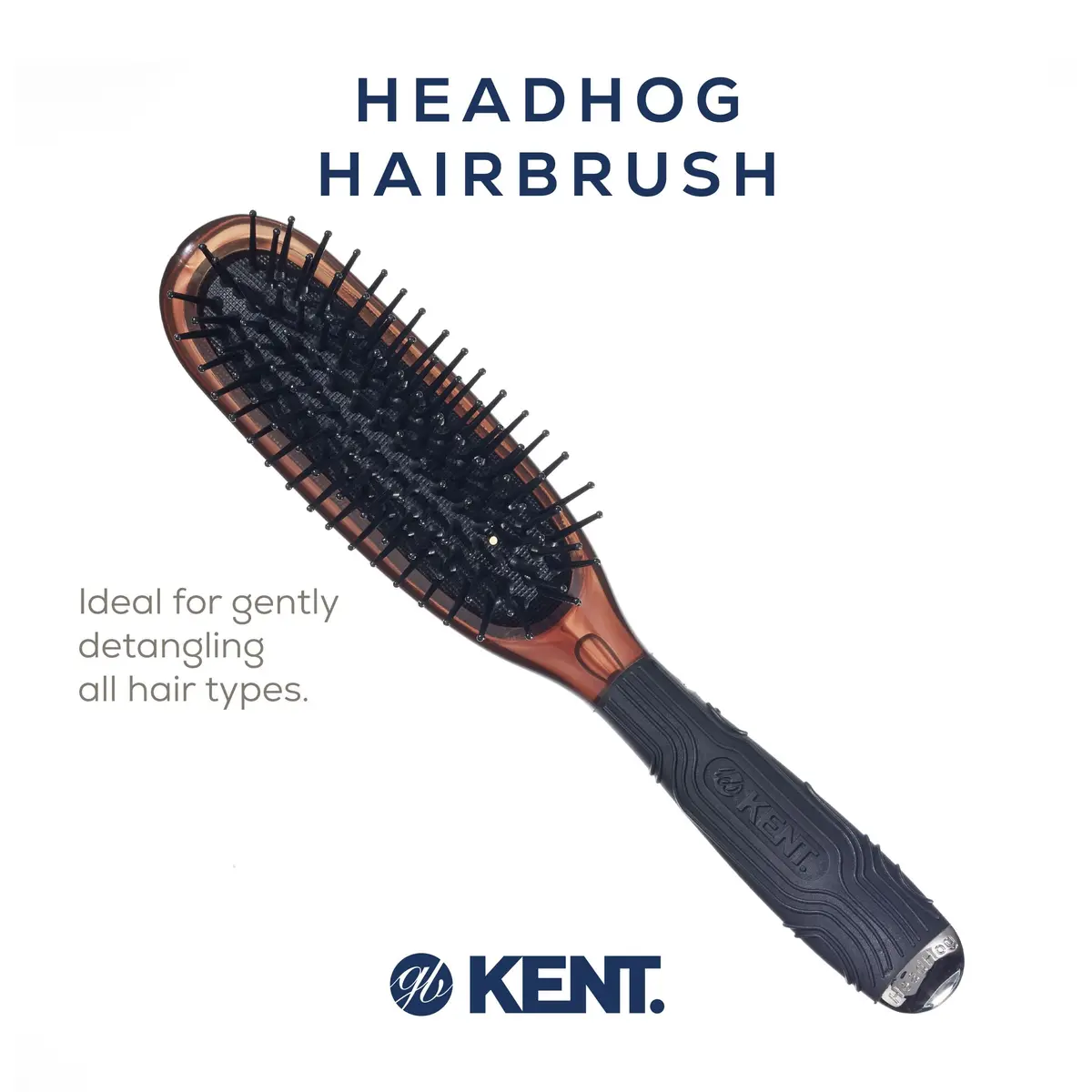 Kent HeadHog Detangler Brush Pack of 3 | Anti-Static Rounded Nylon Bristles for All Hair Types - view 3