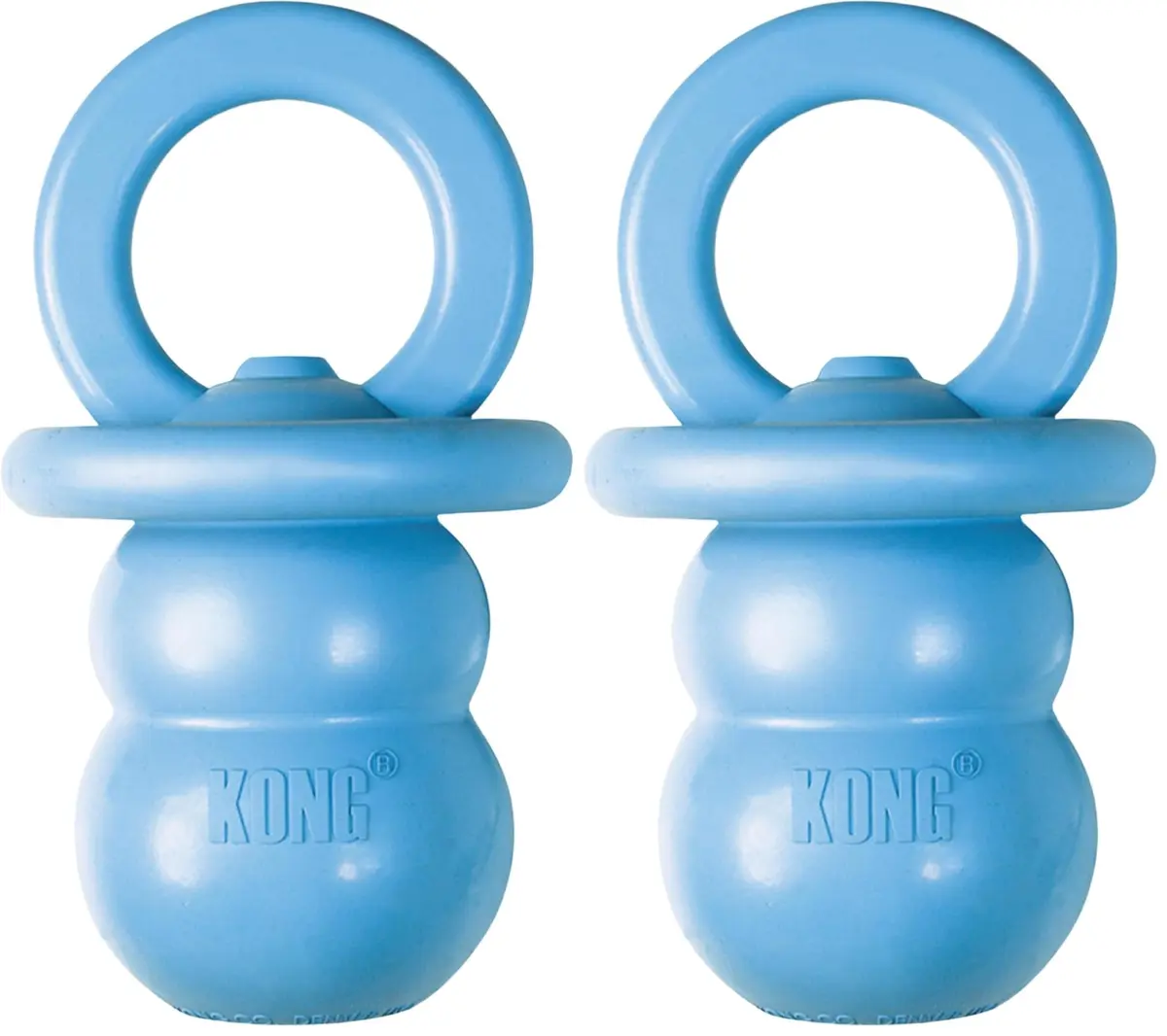 KONG Puppy Binkie Pacifier Dog Toy for Puppies | Durable Natural Rubber for Teething (Small Pack of 2) - main product image