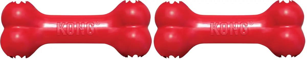 KONG Goodie Bone Classic Durable Natural Rubber Dog Bone 2-Pack | Supports Mental Engagement & Treat Dispensing - main product image