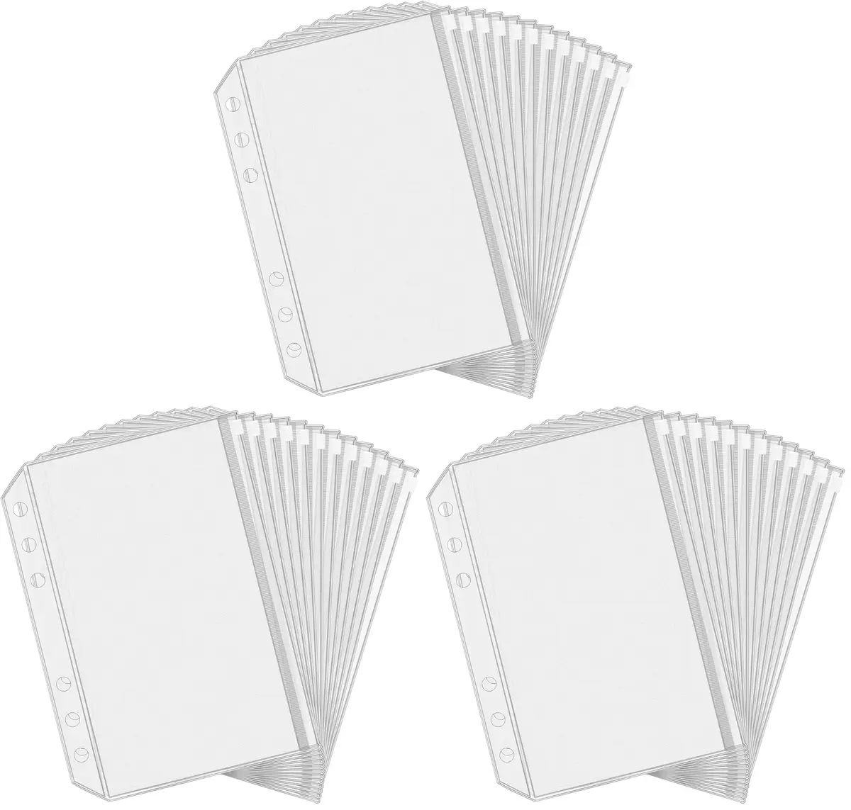 Antner A5 Binder Pockets 36 Pack Waterproof PVC 8.15 x 5.7 inches | Budget Cash Envelopes for Budgeting - main product image