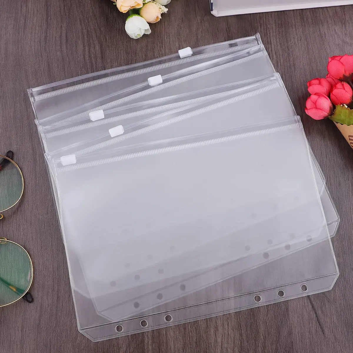 Antner A5 Binder Pockets 36 Pack Waterproof PVC 8.15 x 5.7 inches | Budget Cash Envelopes for Budgeting - view 7