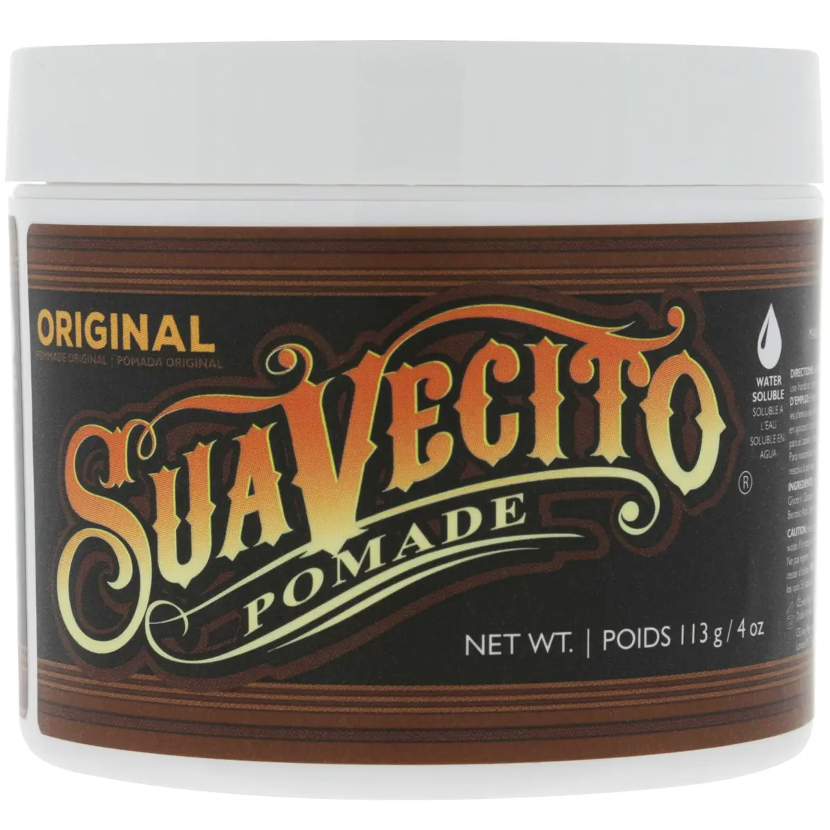 Suavecito Pomade Original Hold 4 oz | Medium Shine, All Hair Types, Water Based, Flake-Free, Easy Wash Out - view 6