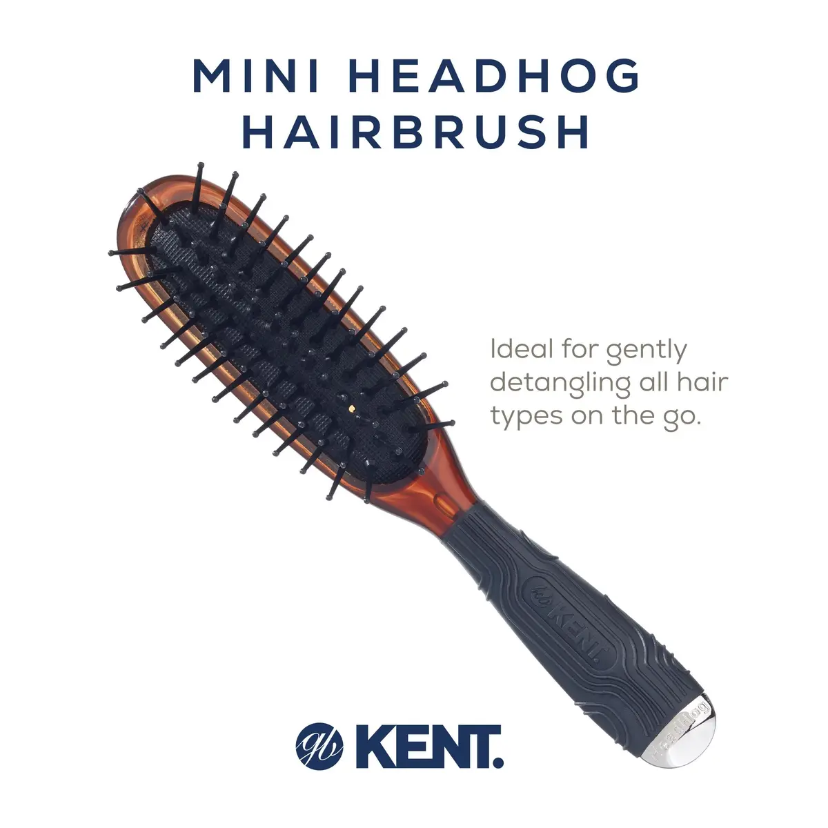 Kent Minihog Detangler Brush Pack of 3 | Anti Static Hair Brush with Rounded Nylon Bristles for All Hair Types - view 3