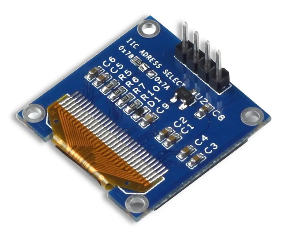 UCTRONICS 0.96 Inch OLED Module 12864 128x64 Yellow Blue SSD1306 Driver I2C Serial Self-Luminous Display Board for Arduino Raspberry Pi Pico - view 4