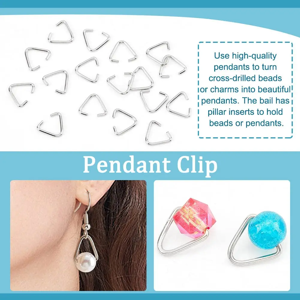 PH PandaHall Jewelry Findings Triangle Jump Rings 11x13mm | Iron, Polished, 400 pcs - view 7