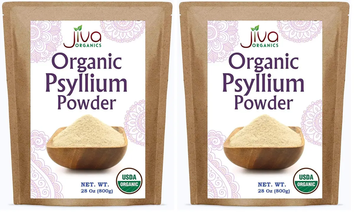 Jiva Organics Psyllium Husk Powder 1.75 LB Pack of 2 | Gluten-Free, Organic, Keto Friendly - main product image