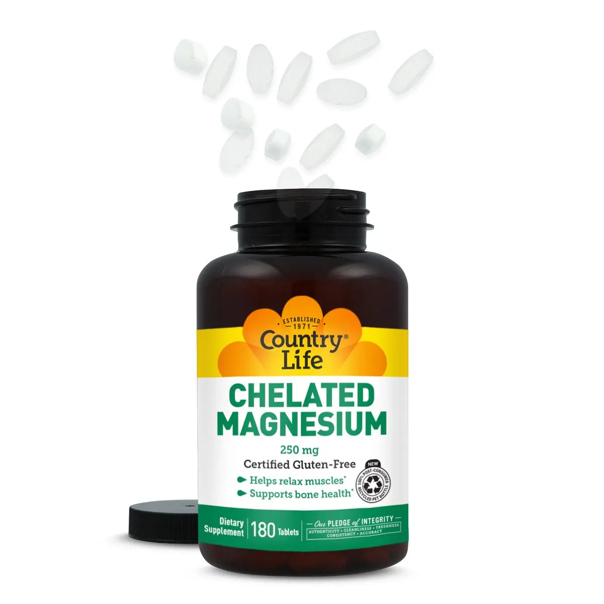 Country Life Chelated Magnesium 250mg 180 Count (Pack of 2) | Supports Heart, Bone & Muscle Health - view 9