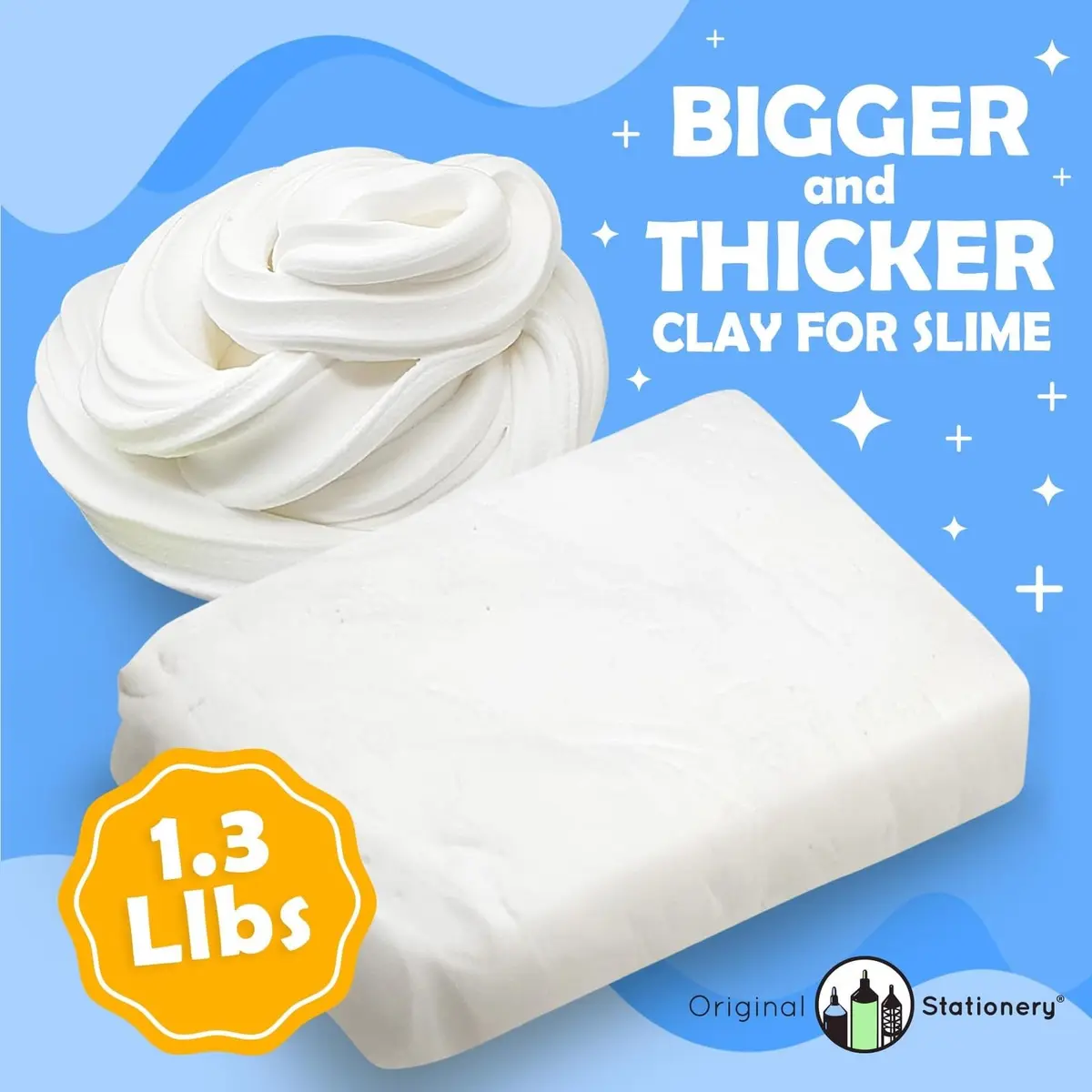 Original Stationery Soft Clay for Slime Making - Moldable Modeling Clay for Kids, 600g | Perfect for Butter & Foam Slime, Creative Gift - view 2