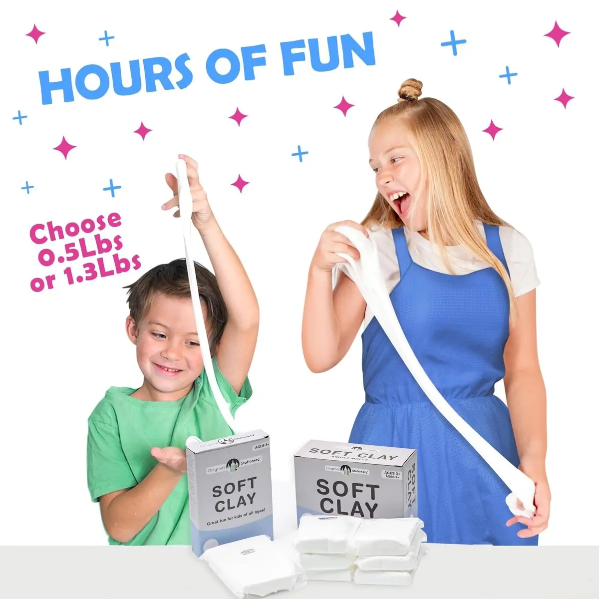 Original Stationery Soft Clay for Slime Making - Moldable Modeling Clay for Kids, 600g | Perfect for Butter & Foam Slime, Creative Gift - view 3