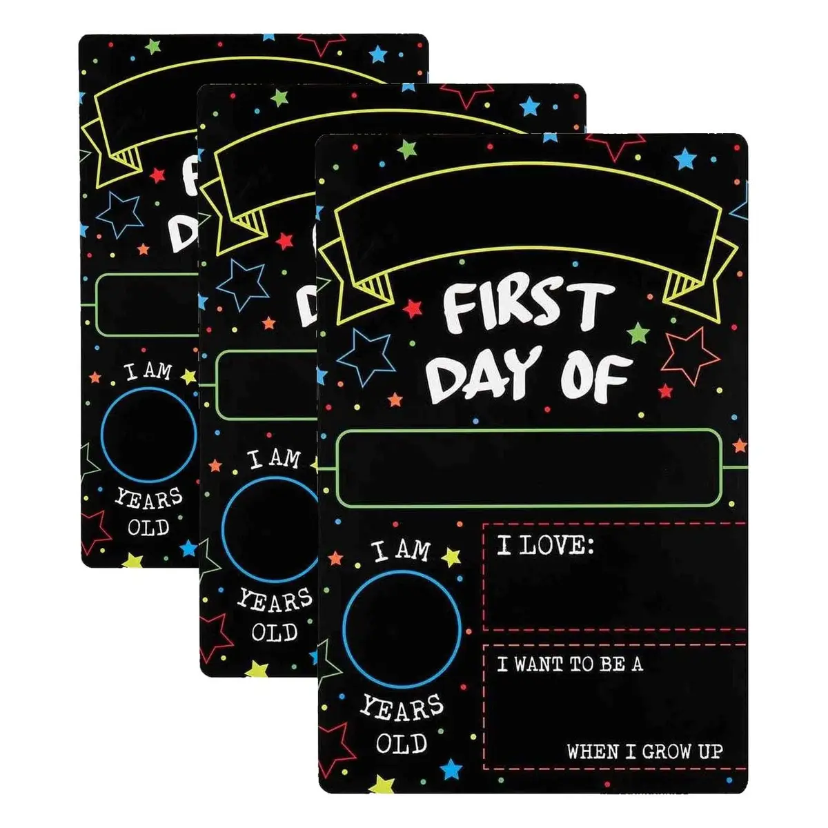 GSM Brands First Day Last Day of School Double Sided Sign 30.5cm (12" x 7.9") | Classic Design for Milestones - main product image