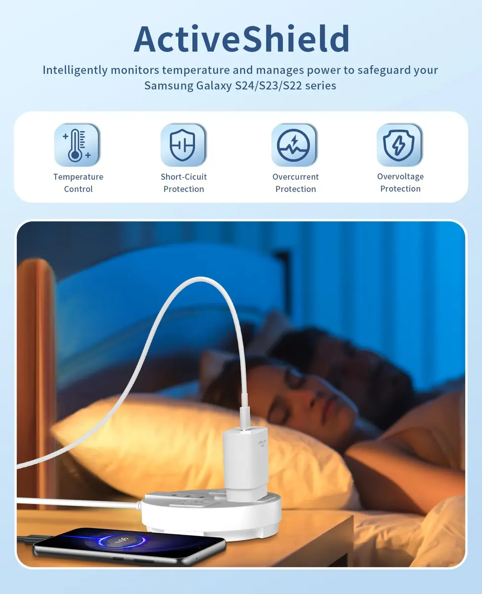 Qntry Type C Charger Fast Charging 25W | 2 Pack with 6FT Cable for Samsung, Pixel, iPhone - view 6