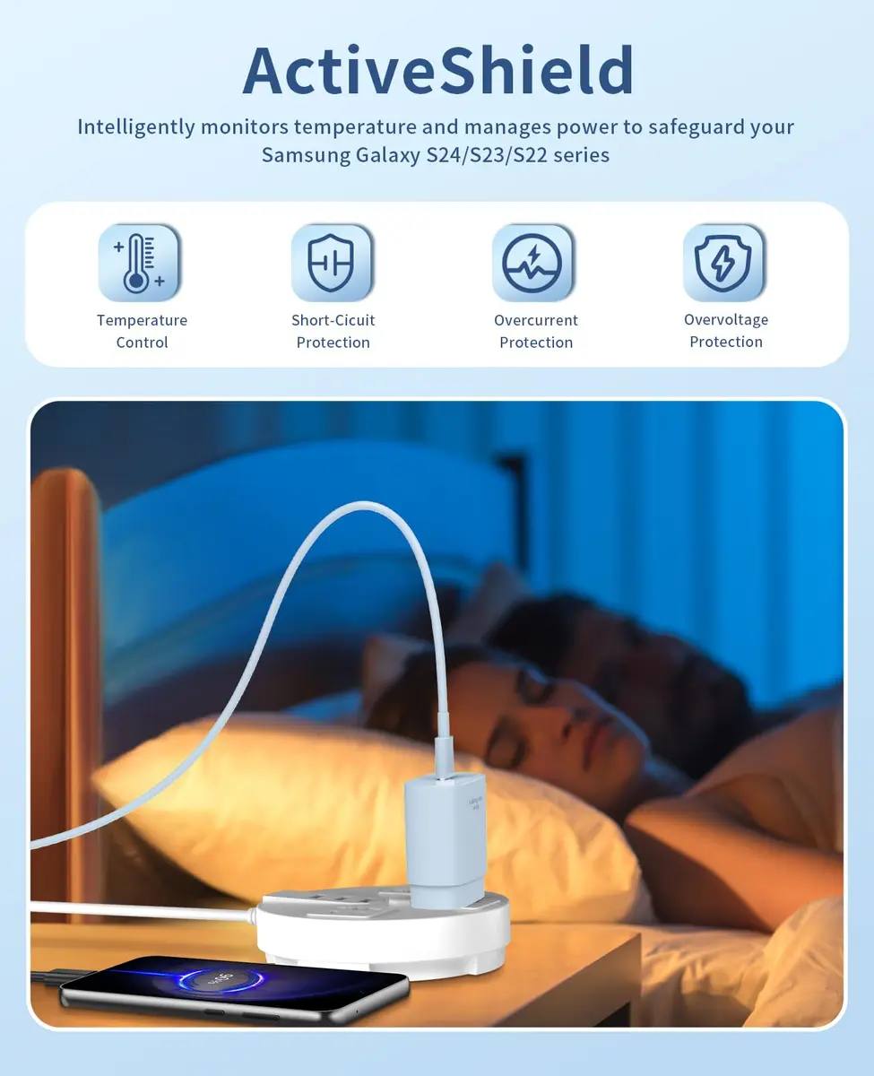 Qntry Type C Charger Fast Charging 25W | 2 Pack, 6FT Cable, Compatible with Samsung, Pixel, iPhone - view 5