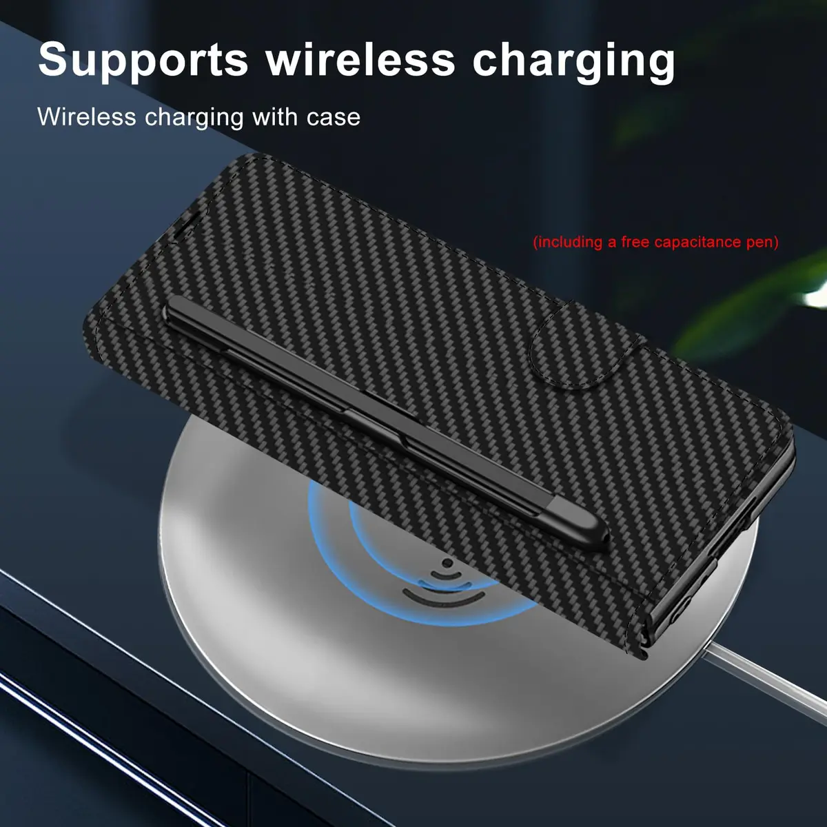 DEMCERT Full Body Armor Case for Samsung Galaxy Z Fold 8 Ultra with Stylus Carbon Fibre | Slim Leather Protection - view 7