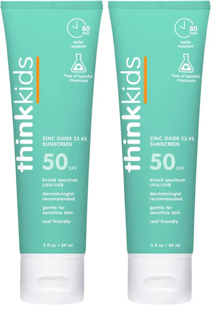 Thinkkids Safe Mineral Sunscreen SPF 50+, 178ml (6 Fl Oz) | Broad Spectrum UVA/UVB Protection for Children - main product image