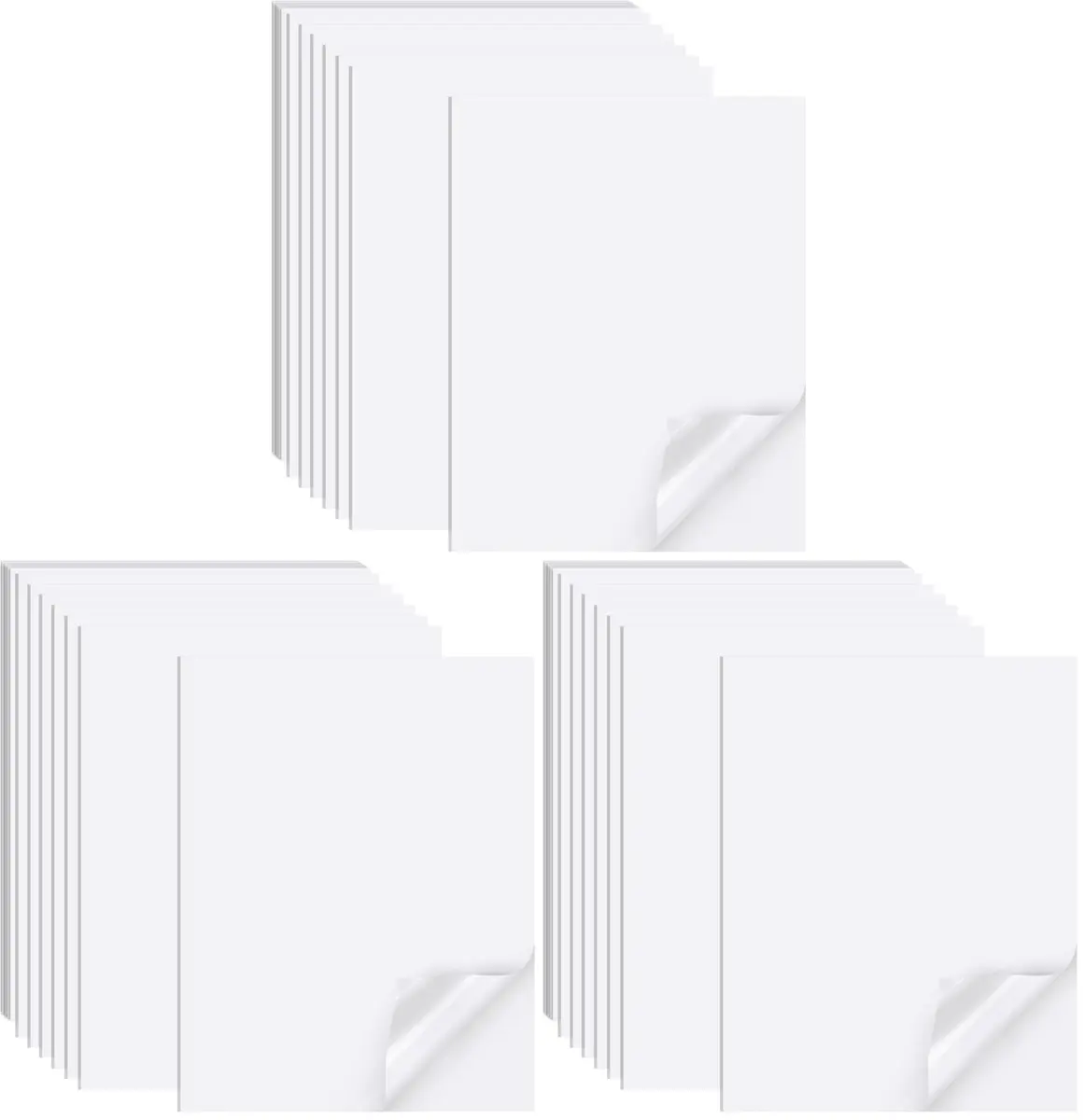 Joyberg Matte Printable Sticker Paper 120 Sheets (8.5"x11") | Full Sheet Labels for Inkjet & Laser Printers - main product image