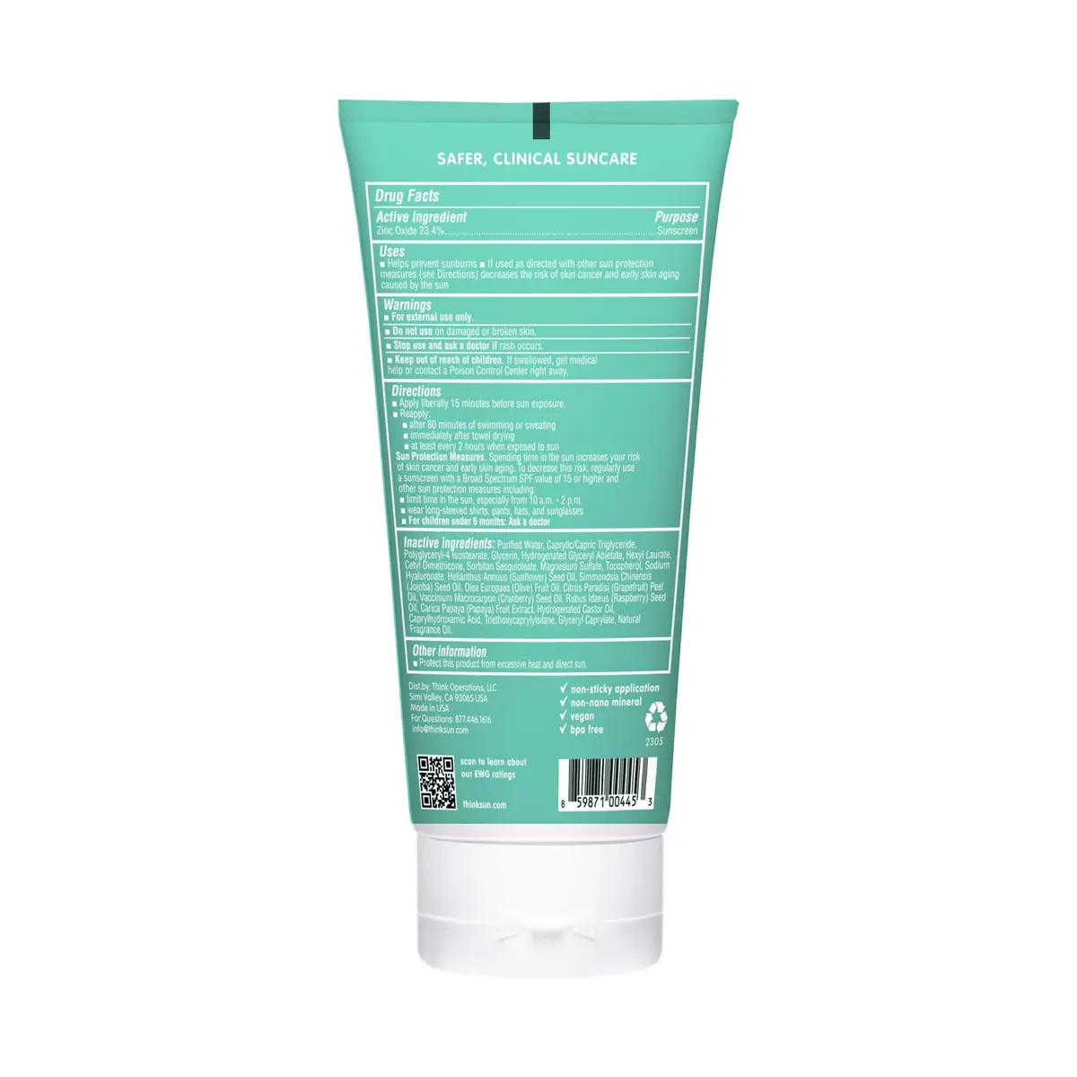 ThinkKids Mineral Sunscreen SPF 50+ 370ml (12 Fl Oz) | Reef Safe, Water Resistant - view 4