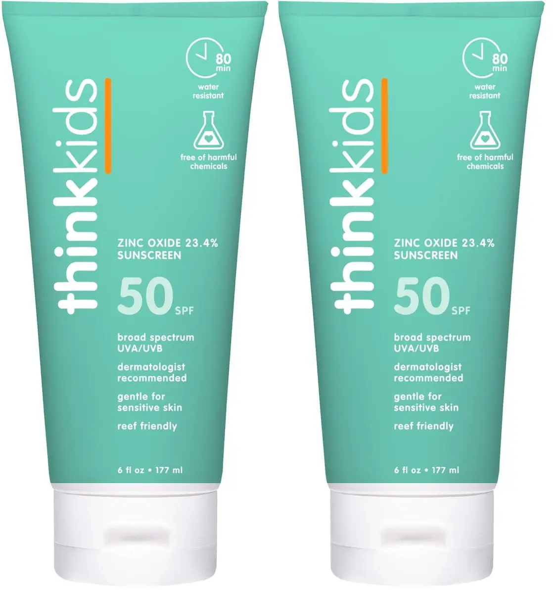 ThinkKids Mineral Sunscreen SPF 50+ 370ml (12 Fl Oz) | Reef Safe, Water Resistant - main product image