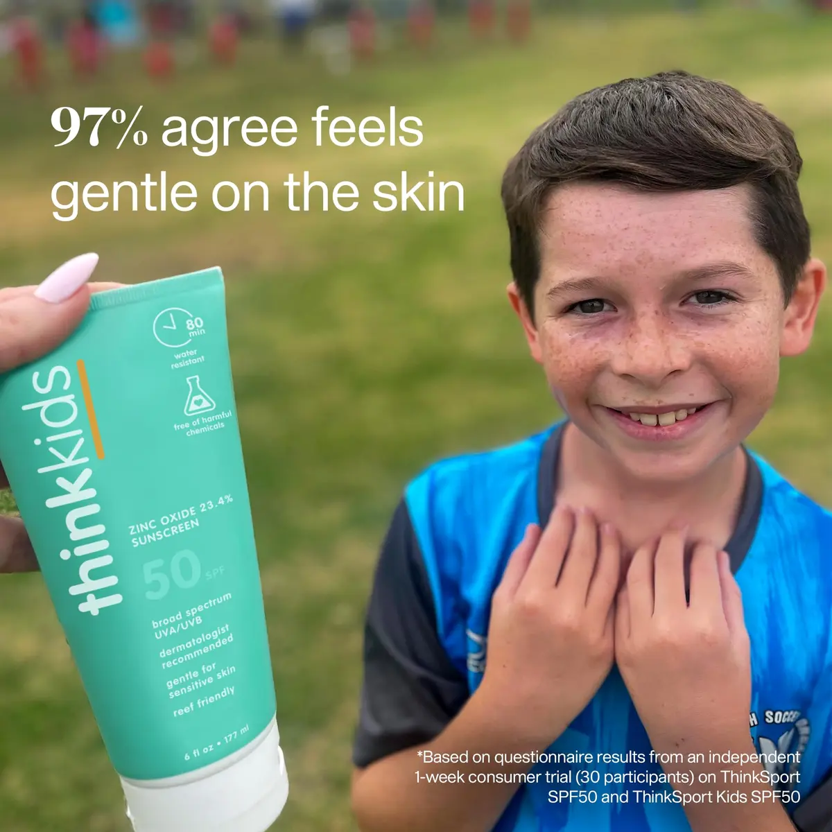 ThinkKids Mineral Sunscreen SPF 50+ 370ml (12 Fl Oz) | Reef Safe, Water Resistant - view 3