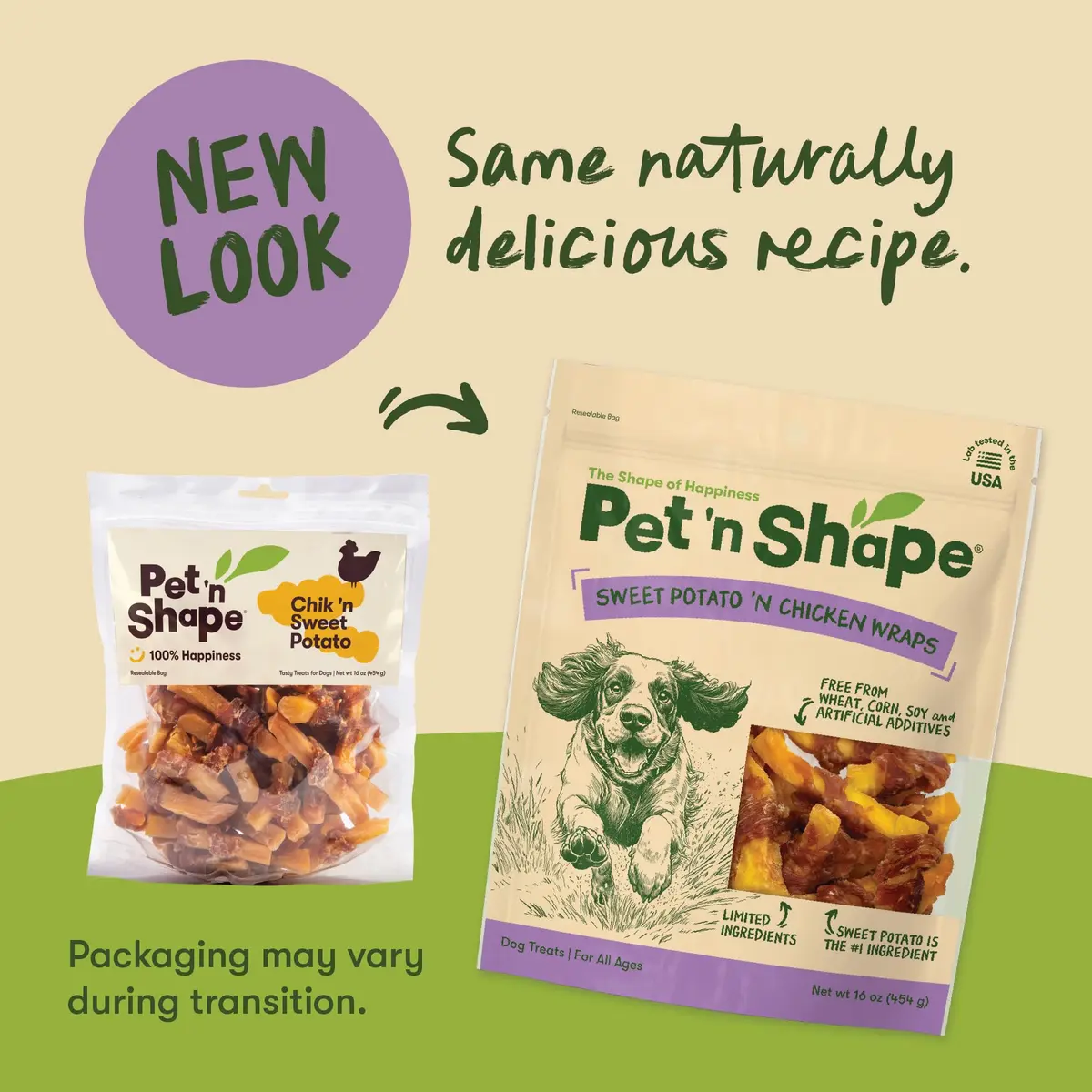 Pet 'n Shape Sweet Potato Chews Jerky Dog Treats 16 Fl Oz (Pack of 3) | All-Natural Chicken & Sweet Potato - view 2