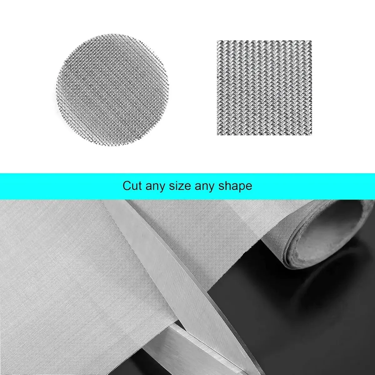 NSKONGDODO 304 Stainless Steel Woven Wire Mesh 42x120cm (1.38x3.94ft) | Industrial Filter Screen for India - view 5