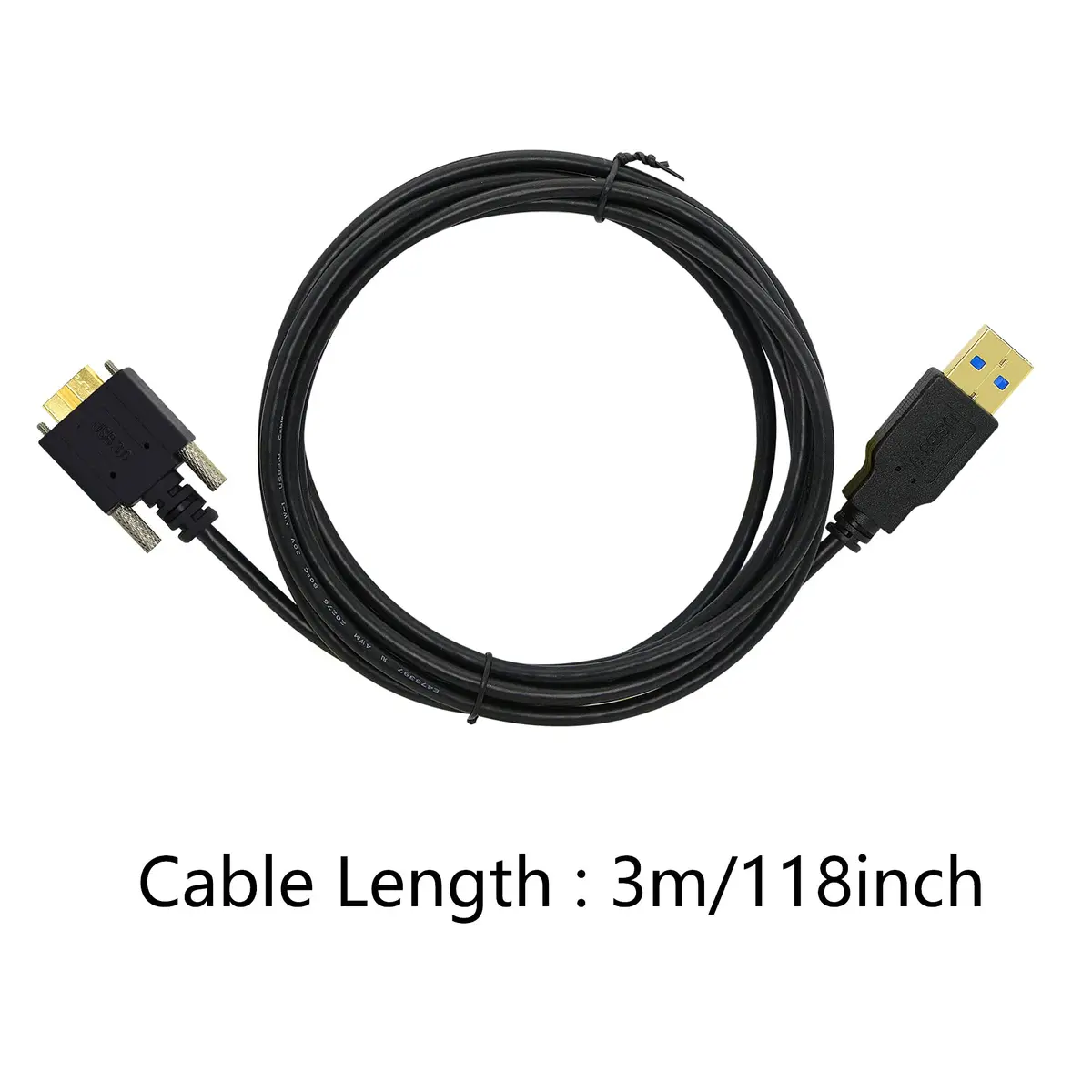 GINTOOYUN 3M USB 3.0 A Male to Micro B Male Cable with Locking Screws for Hard Drive, Smartphone, Tablet and PC (Pack of 2) | 5Gbps Data Speed - view 6