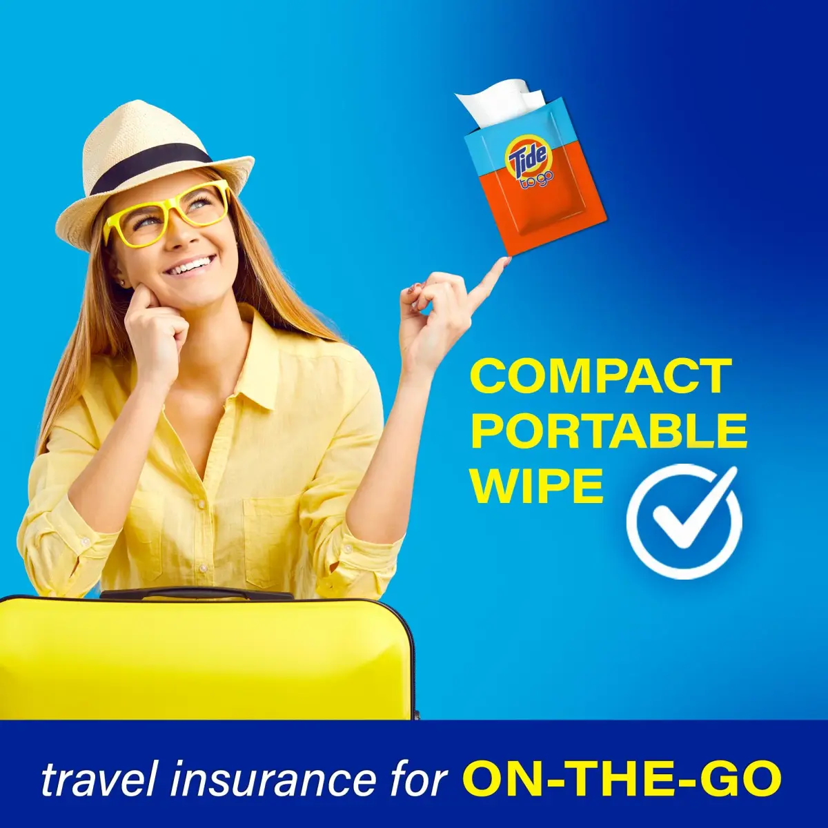 Tide To Go Wipes Instant Stain Remover 80 Count (20 Wipes x 4 Packs) | Fights Stains on Most Fabrics - view 3