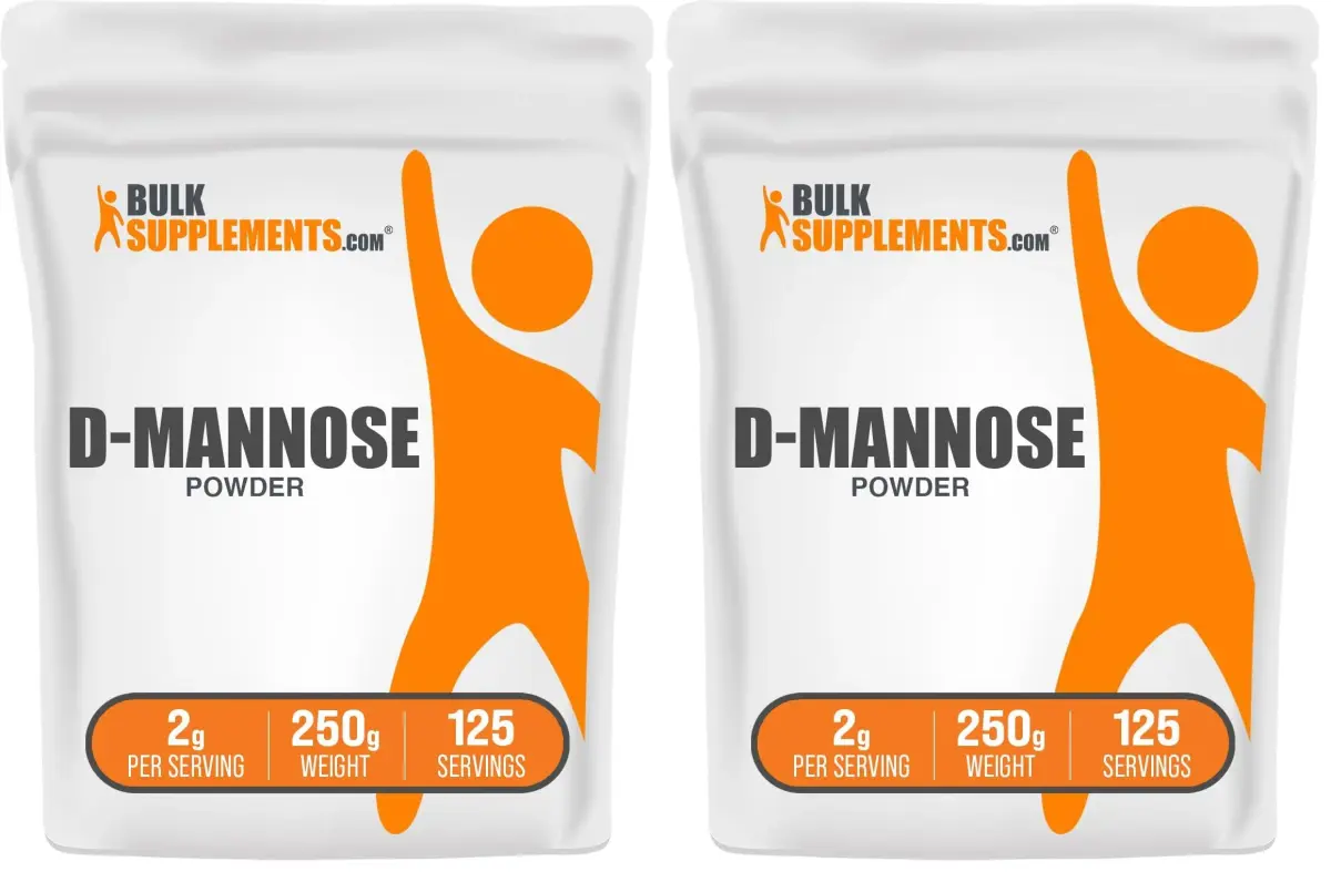 BulkSupplements D-Mannose Powder - Urinary Tract Health Supplement, Unflavored & Gluten-Free, 2g per Serving, 500g Total (Pack of 2) - main product image