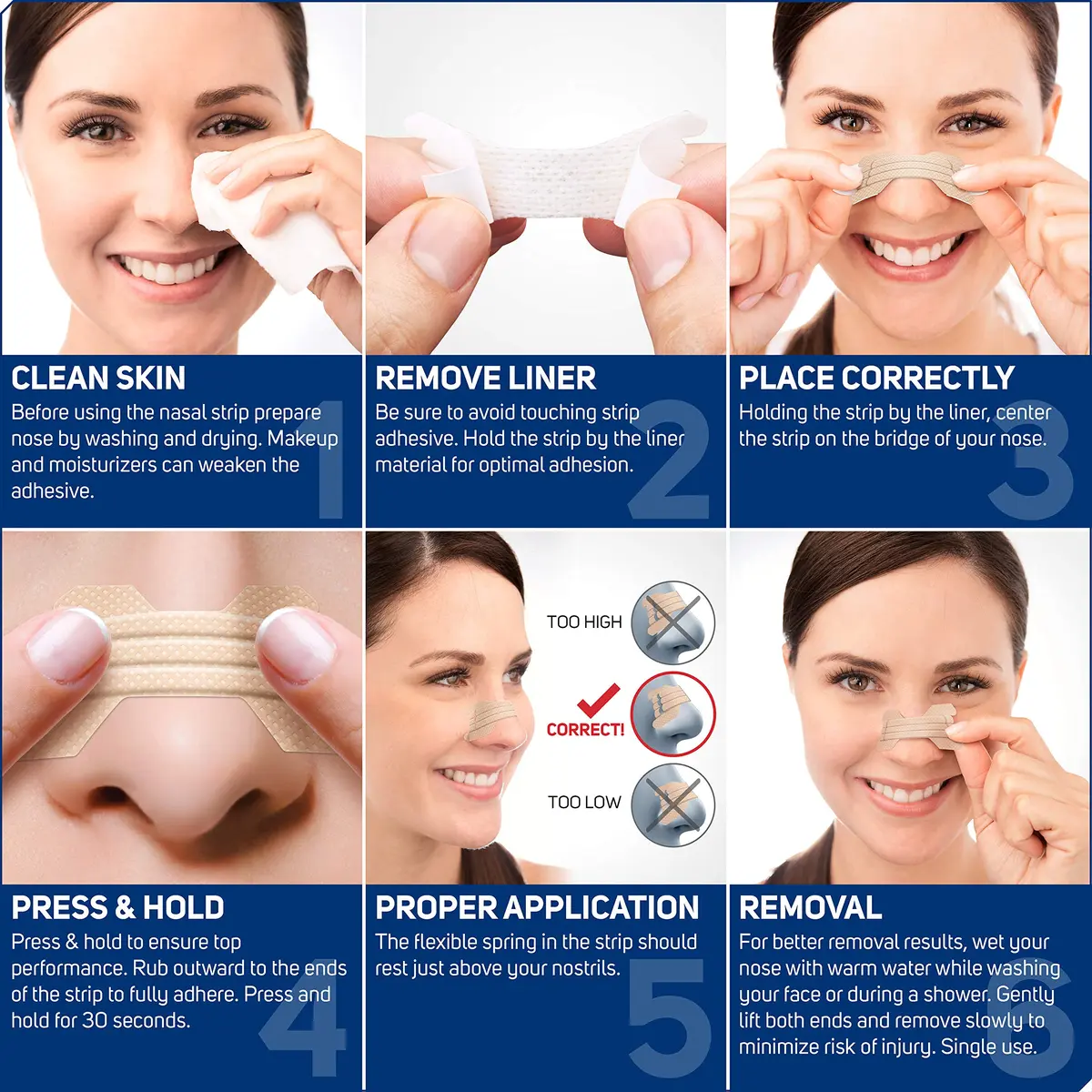 Clear Passage Extra Strength Nasal Strips Tan 150 Count (Pack of 3) | Breathe Right Instantly for Sleep & Allergy Relief - view 6