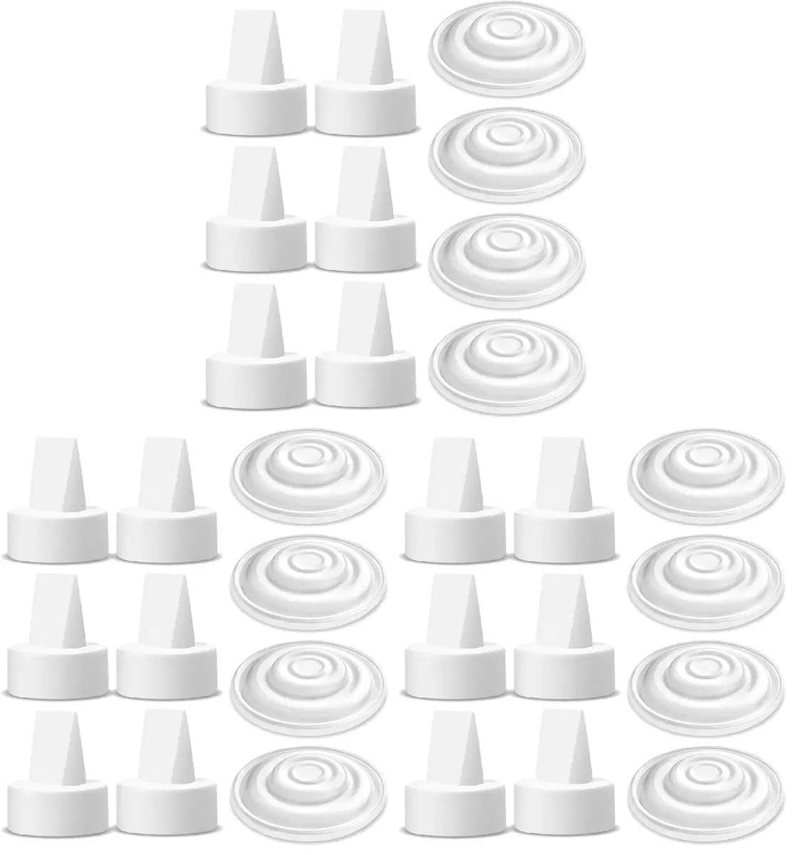 Maymom Pump Parts Compatible with Spectra S1 S2 9 Plus Synergy Gold Incl Duckbill Valve Silicone Membrane Pack of 3 | USA-Sourced Replacement Parts for Breast Pumps - main product image