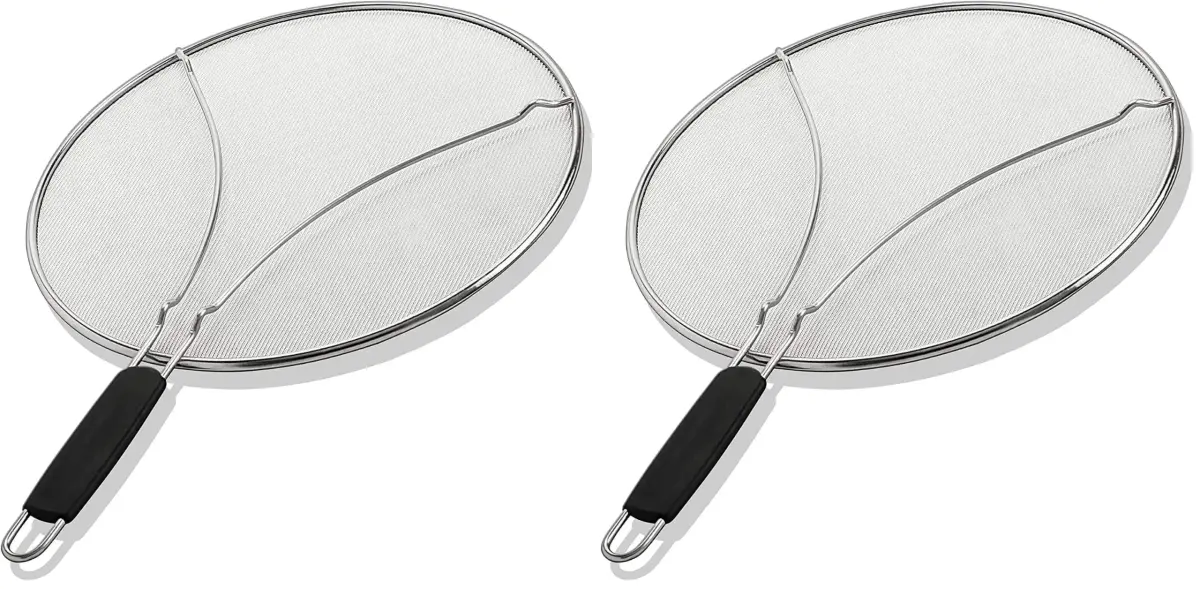 BergKoch Splatter Screen for Frying Pan - 13 Inch Stainless Steel Grease Splatter Guard (Pack of 2) | Premium German Quality - main product image