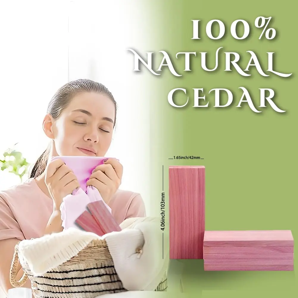 Cedar Space Cedar Balls for Clothes Storage, 50pcs Natural Red Cedar Wood Blocks | Closet & Drawer Moth Protection - view 5