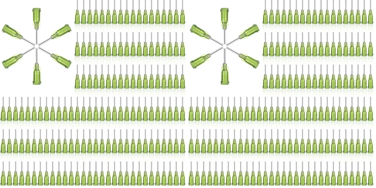 Honoson Blunt Tip Needles 1/2 Inch Luer Lock, Green, 150 Pcs | Industrial Dispensing for Adhesives & Crafts - main product image