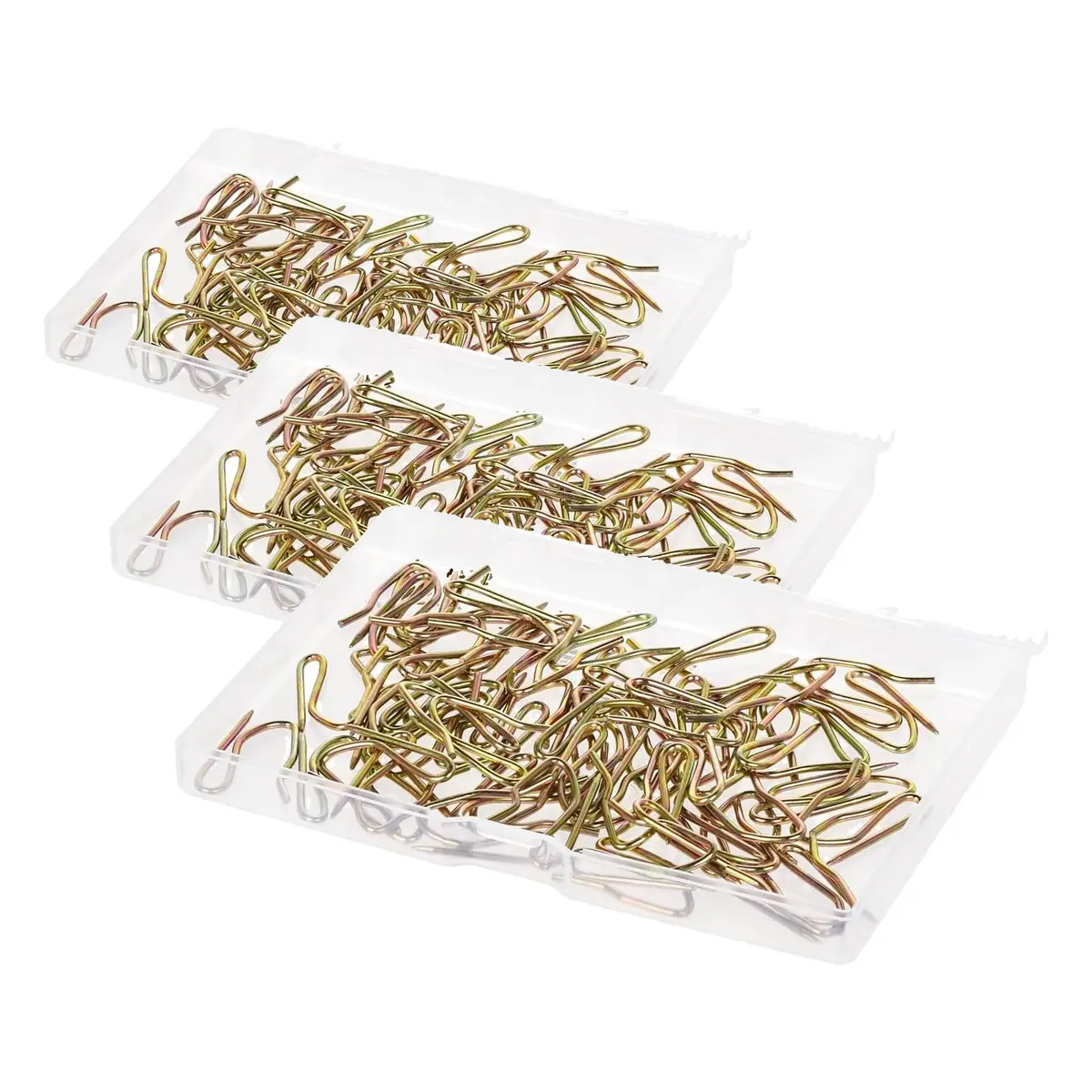 Nydotd Mini Metal Curtain Hooks 1 inch (2.5 cm) Vintage Bronze | Pack of 3 (58 Hooks Total) | Rustproof Offset Pin-On Drapery Hooks for Thin Curtains - main product image