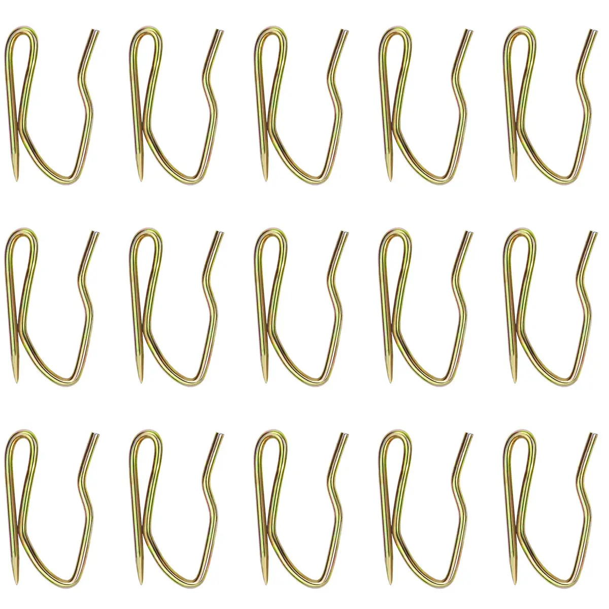 Nydotd Mini Metal Curtain Hooks 1 inch (2.5 cm) Vintage Bronze | Pack of 3 (58 Hooks Total) | Rustproof Offset Pin-On Drapery Hooks for Thin Curtains - view 7